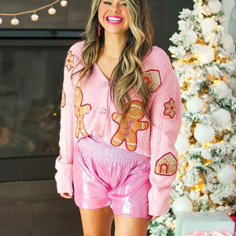 Ugly Christmas Sequin Nutcracker Cardigan Cardigan-241208