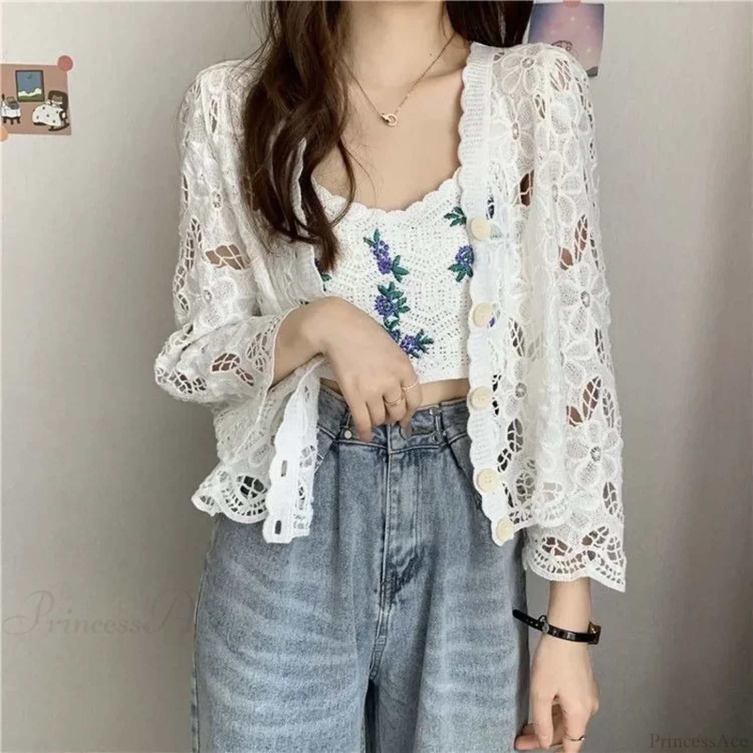 Hollow Out Elegant Long Sleeve Shrug Cardigan cardiagn-250126