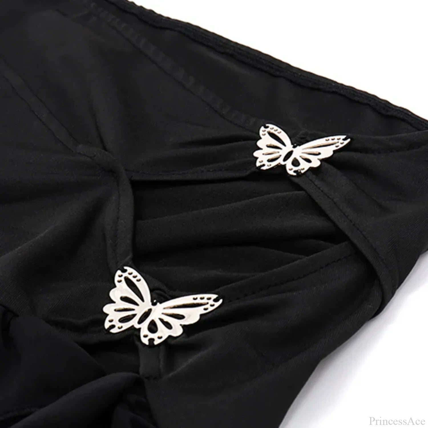 Hollow Out Metal Butterfly Skirt