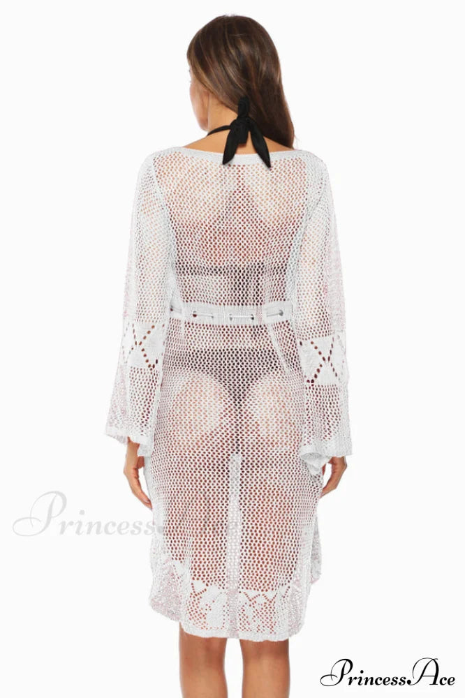 Hollow Out Trumpet Charming Sleeve Cover Up