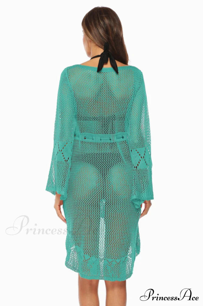 Hollow Out Trumpet Charming Sleeve Cover Up