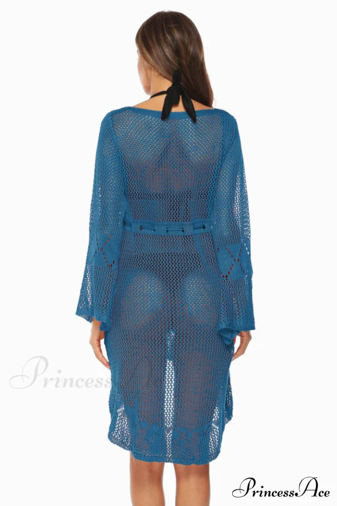 Hollow Out Trumpet Charming Sleeve Cover Up