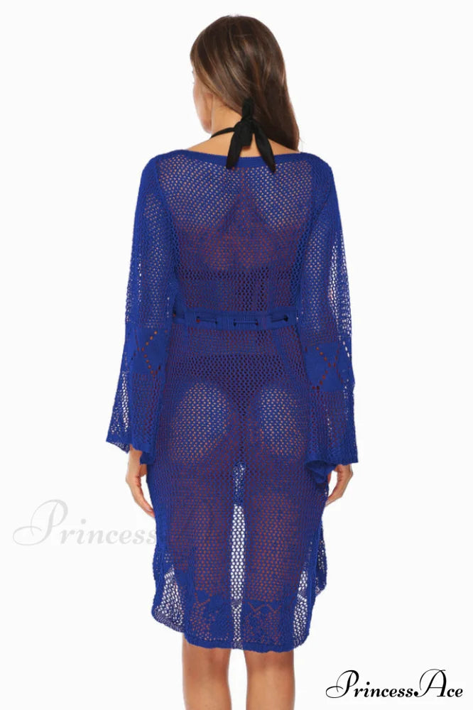 Hollow Out Trumpet Charming Sleeve Cover Up