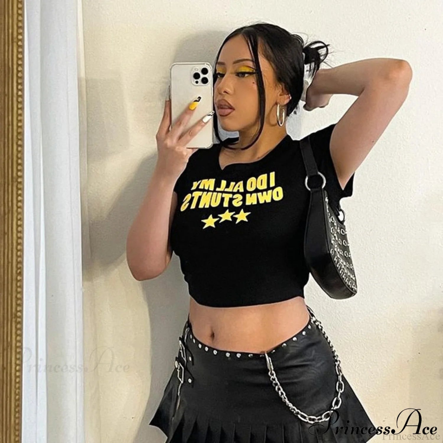 I Do My Charming Own Stunts Graphic Tee Shirts & Tops