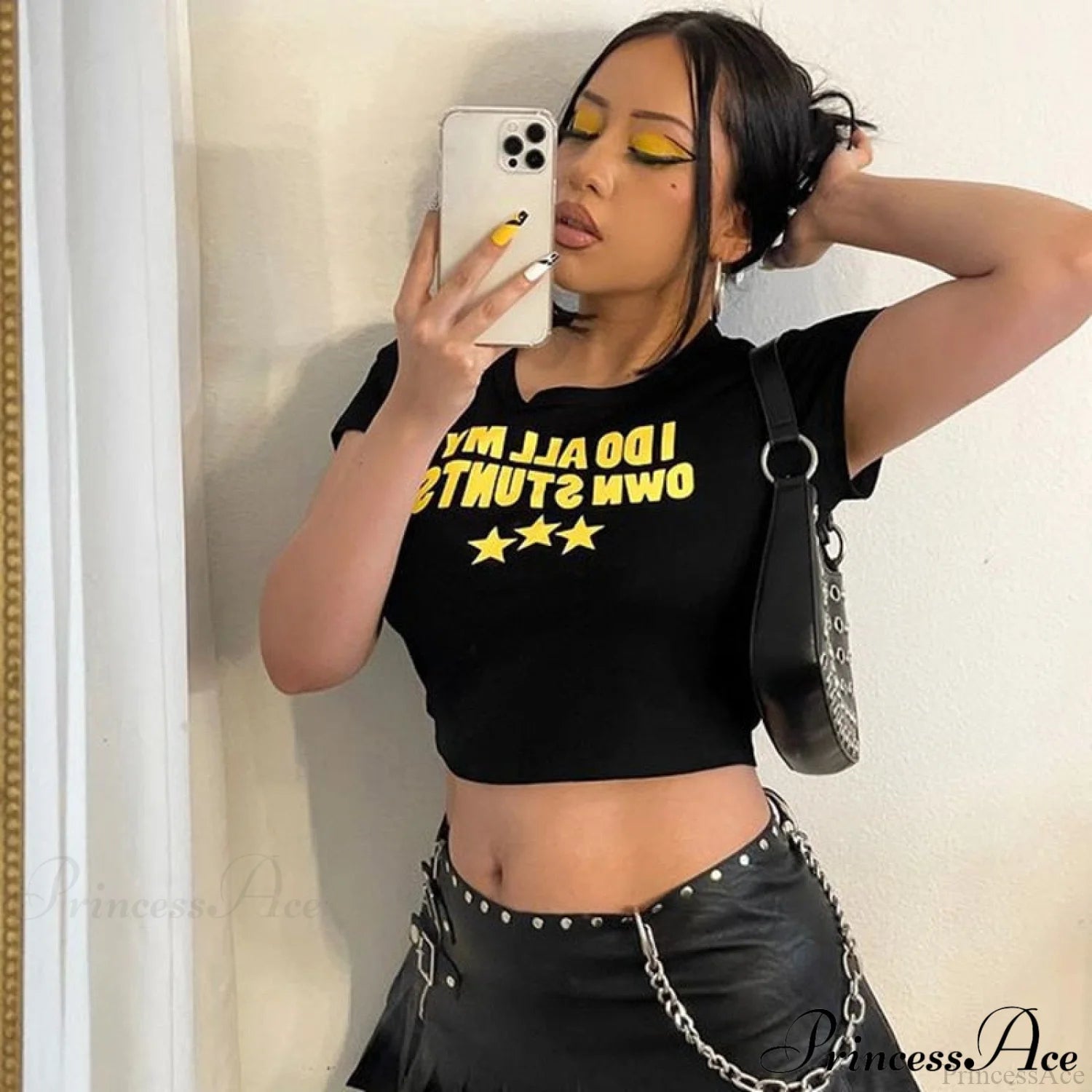 I Do My Charming Own Stunts Graphic Tee Shirts & Tops