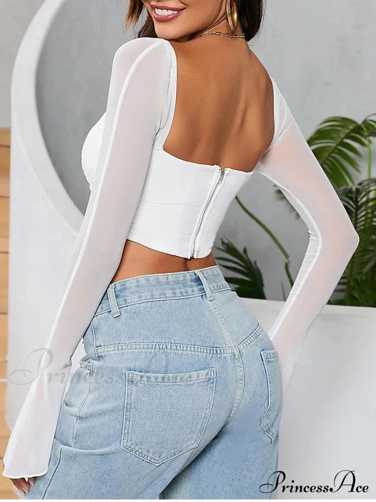 Imera Elegant Crop Top Pink / M China