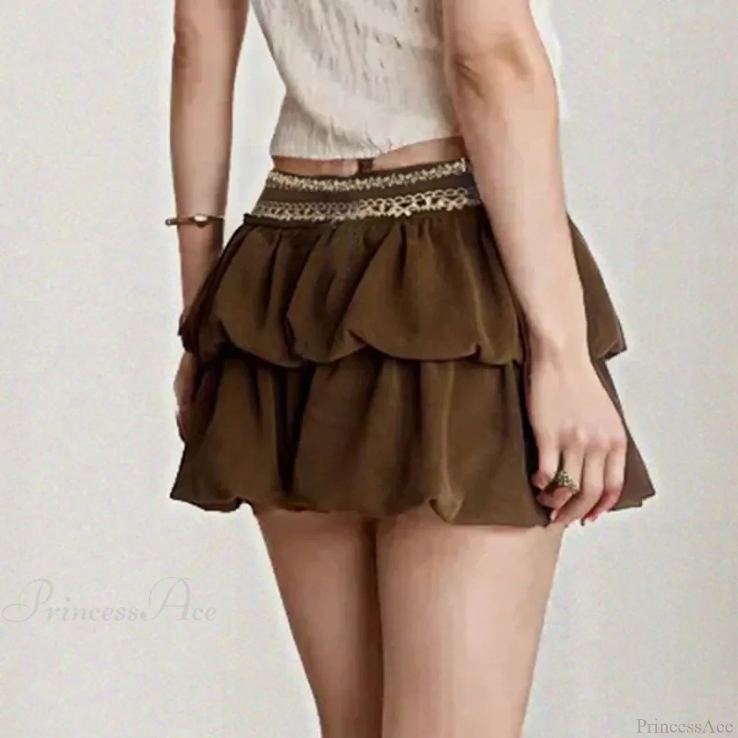 Jacquard Corduroy Retro Skirt skirts-250223