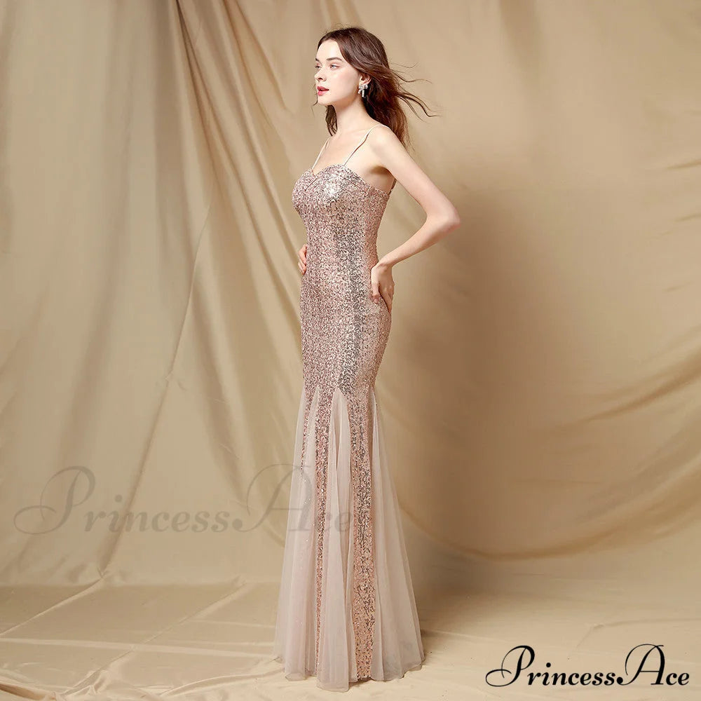 Jerry Sling-Mesh Stylish Fishtail Dress S.o. Long Dresses