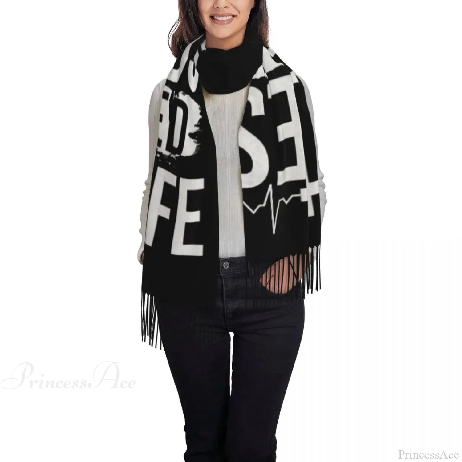 Jesus Saved My Life Warm Winter Christian Faith Shawl Wrap Scarf Scarfs-L