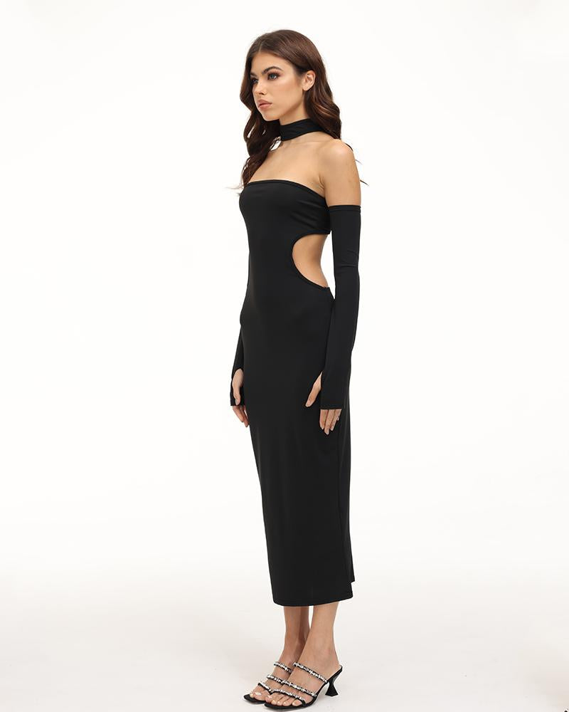 Eventide Horizon Tube Charming Halter Dress With Gloves Dresses