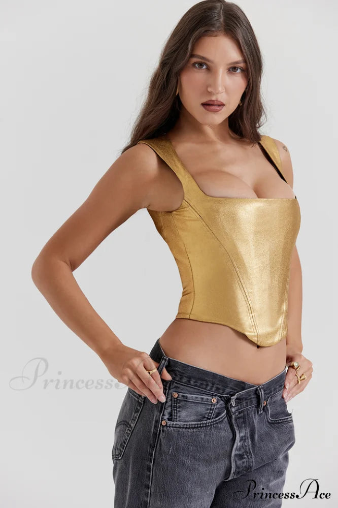 Karia Elegant Gold Corset