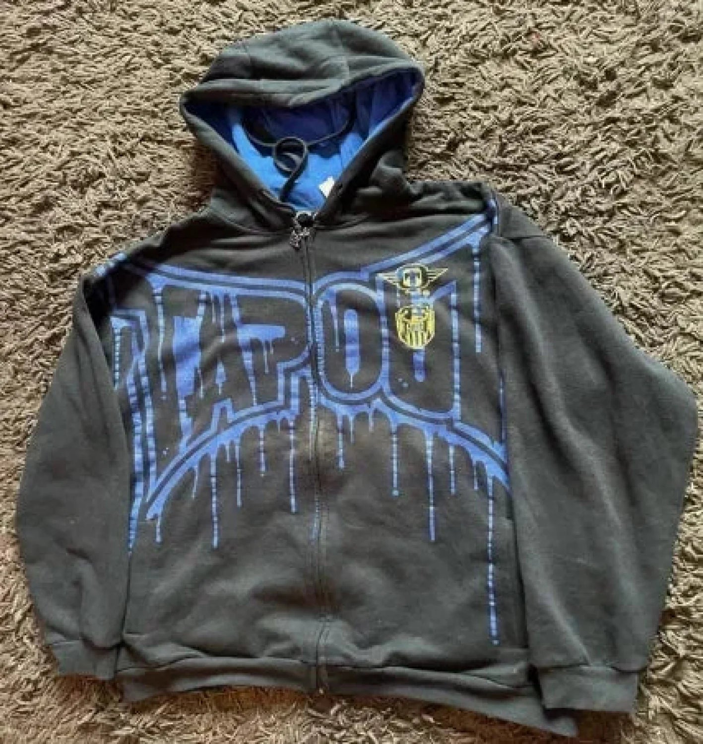 Kawaii Manga Streetwear Hoodie blue / S