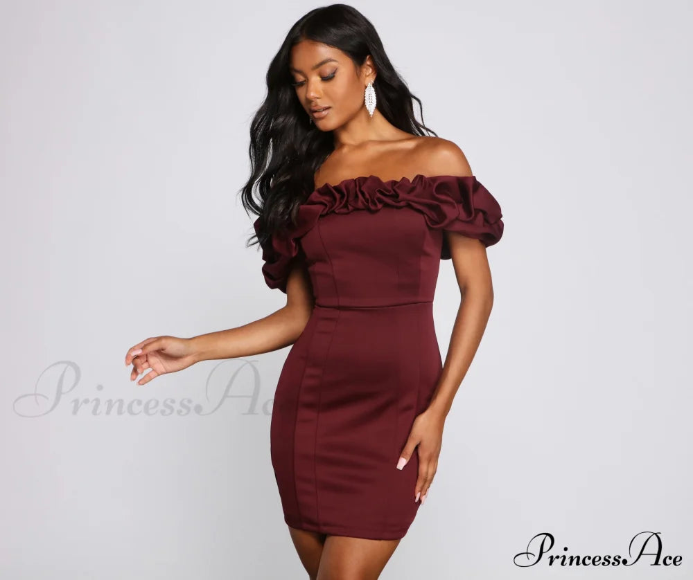 Kiari Formal Off the Shoulder Ruffled Dress - Lady Occasions