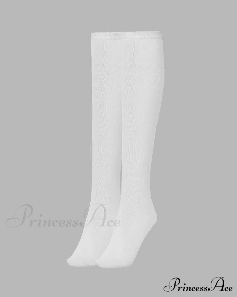 Knee Briyelle High Socks White / One Size