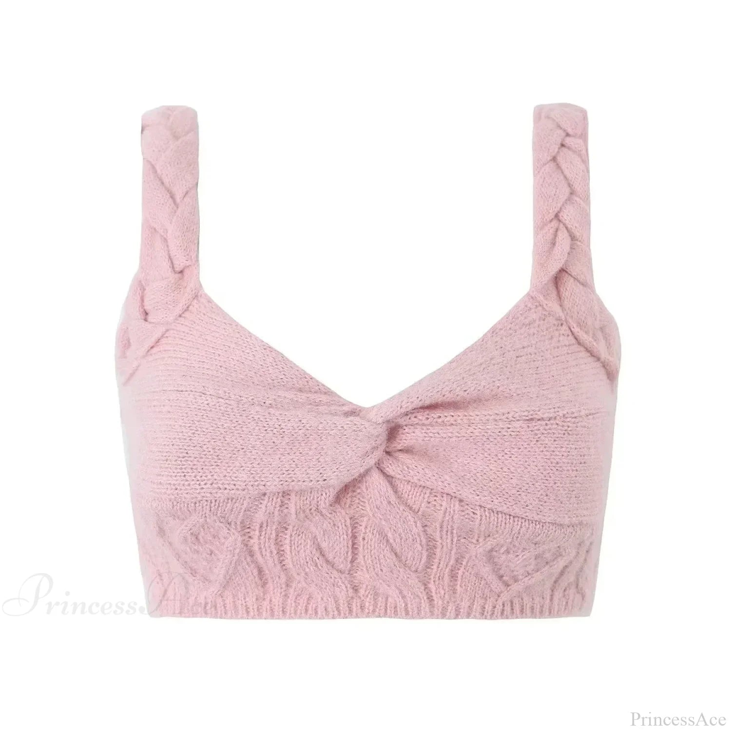 Knit Diamond Pink Cardigan Pink3 / S Cardigan-241208