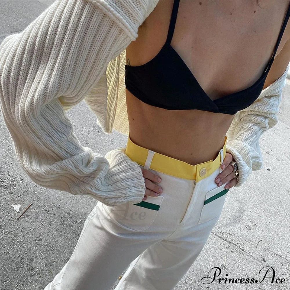 Knit Sweater Stylish Cropped Sleeve Sweaters-L