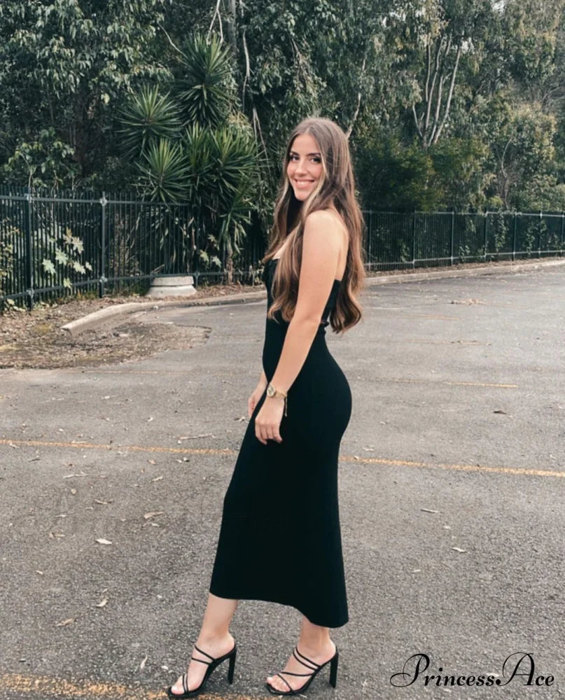 Knit Twisted Stylish Tube Midi Dress Dresses
