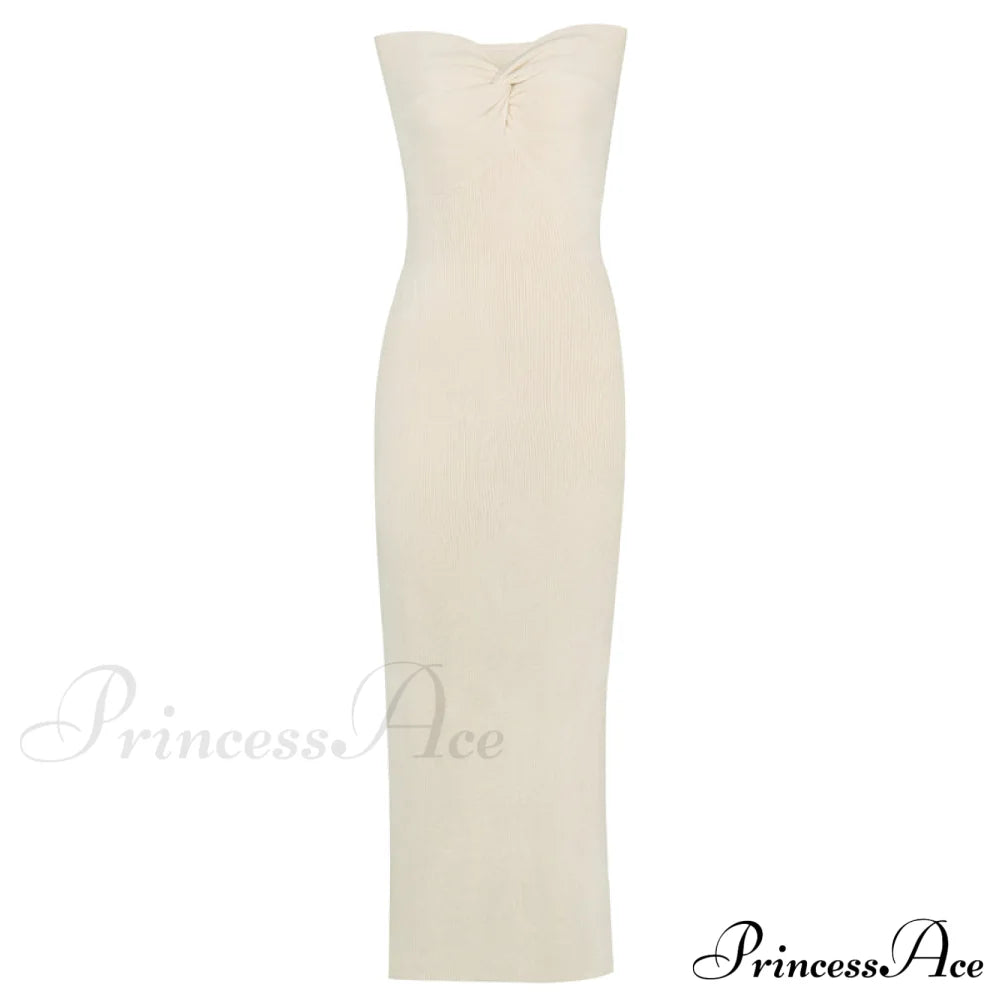 Knit Twisted Stylish Tube Midi Dress Dresses