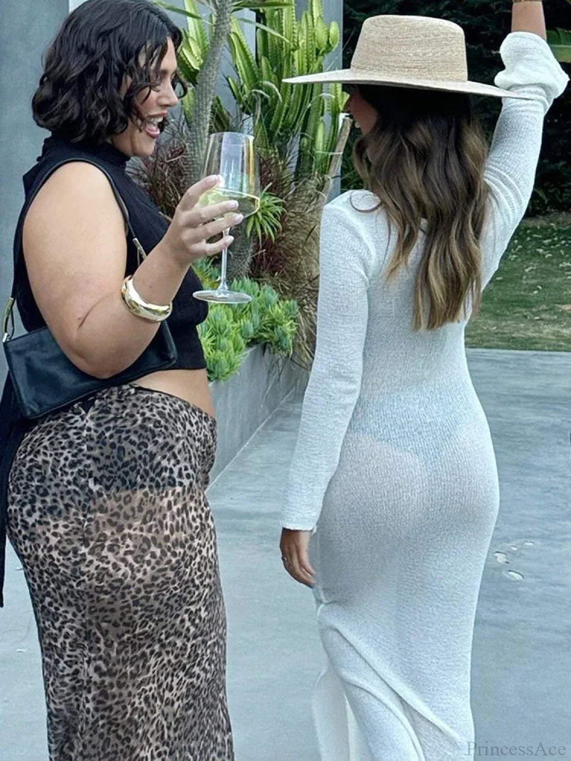 Knitted See Through Maxi Vacation Dress vacationdress-250223