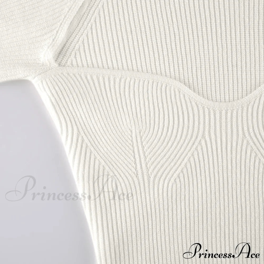 Knitted Sleeves Gown And Women Long Sweater Shoulder Off With Design