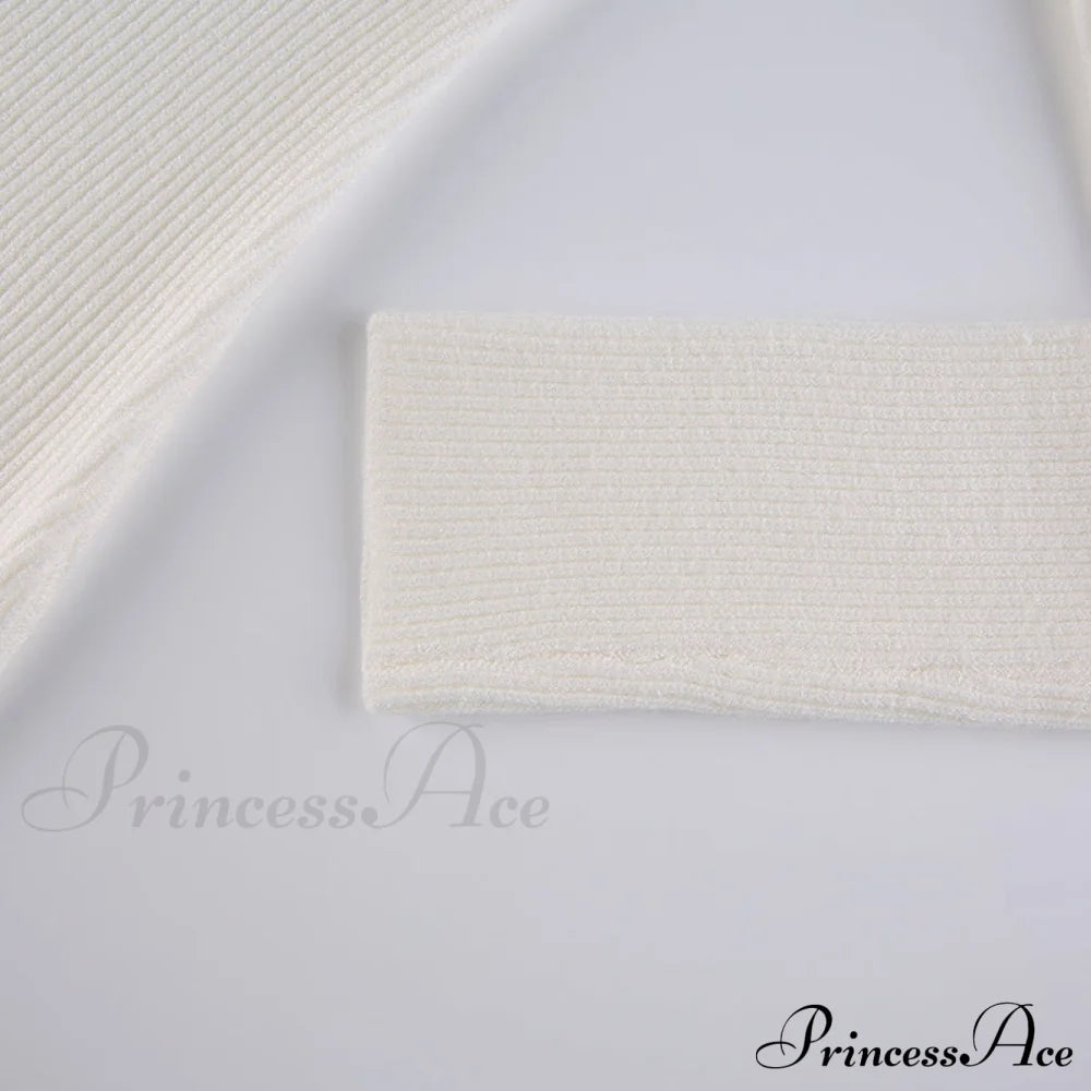 Knitted Sleeves Gown And Women Long Sweater Shoulder Off With Design