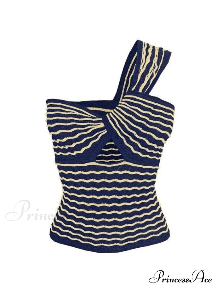 Knitted Stripe Long Trendy Sleeve Maxi Dress Tops&Tees