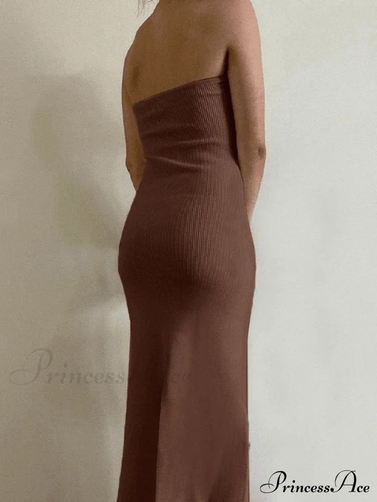 Knitted Turtleneck Graceful Slit Hem Sweater Dresses