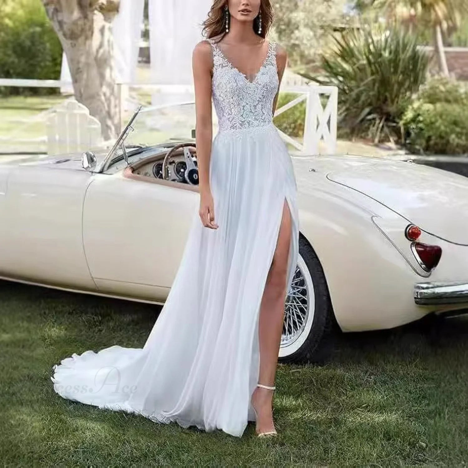 Korean Mermaid Bridal Wedding Dress lvory white / 2 weddingdress-250223