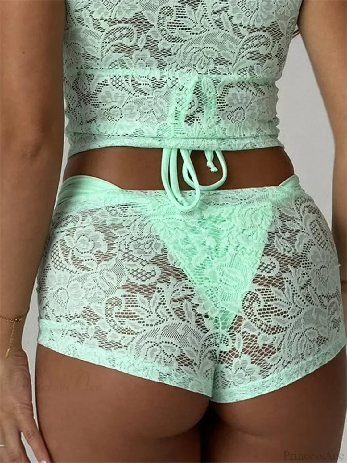 Lace Floral Bikini Cover-Up Short short-250223