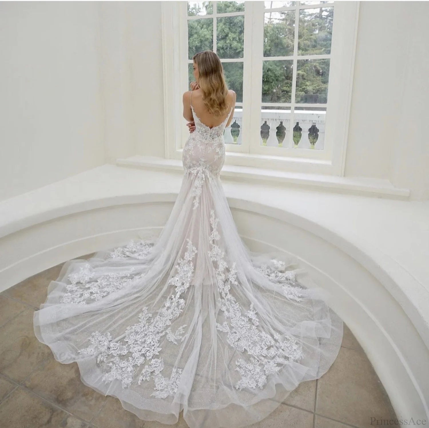 Lace Mermaid Tail Wedding Dress weddingdress-250223