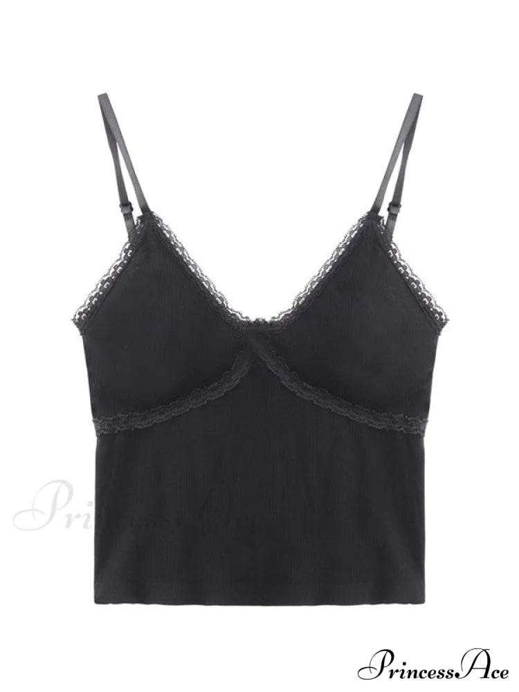 Lace Paneled Button Trendy Long Sleeve Knit Top Tank Tops&Camis