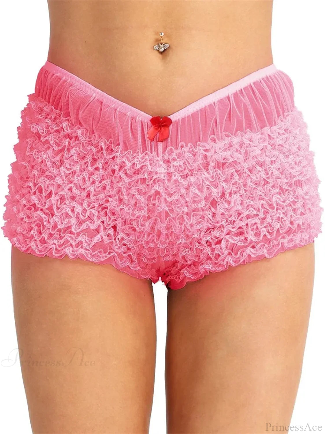 Lace Ruched Bodycon Short pink / S short-250223