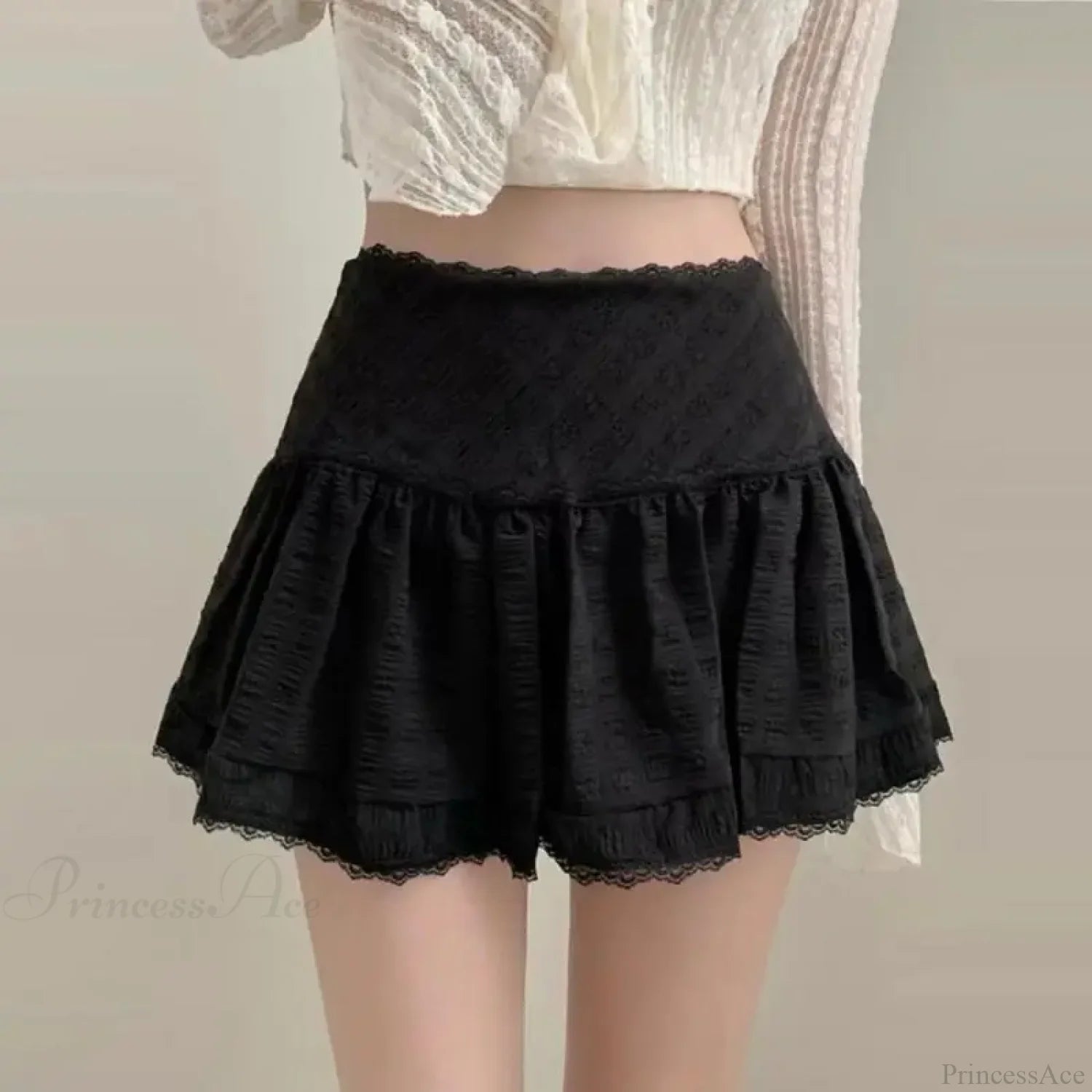 Lace Sweet Cake Waist Skirt Black / S skirts-250223