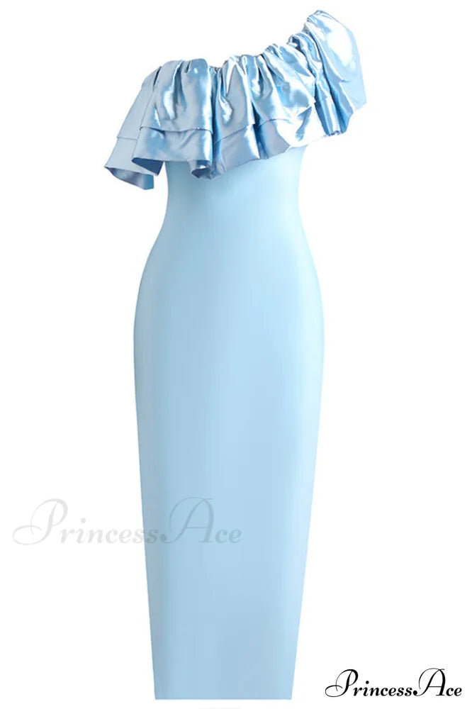 Lakelynn Ruffle Blue Maxi Dress | Dress In Beauty