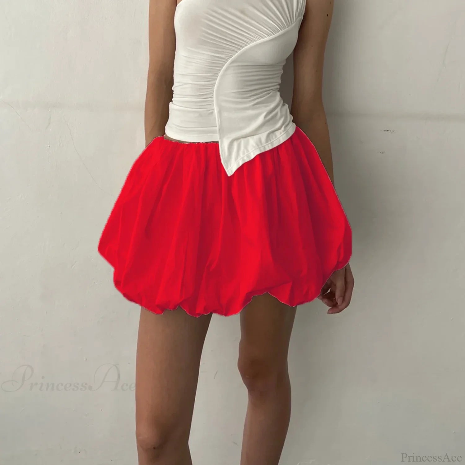 Lantern Puffball Elastic Skirt skirts-250223