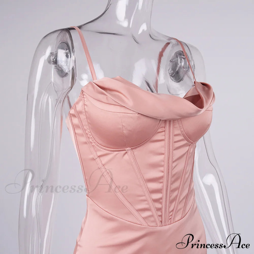 Layer Of Gown Satin Evening Club Women Celebrity Double House For - Bodycon Cb Dress