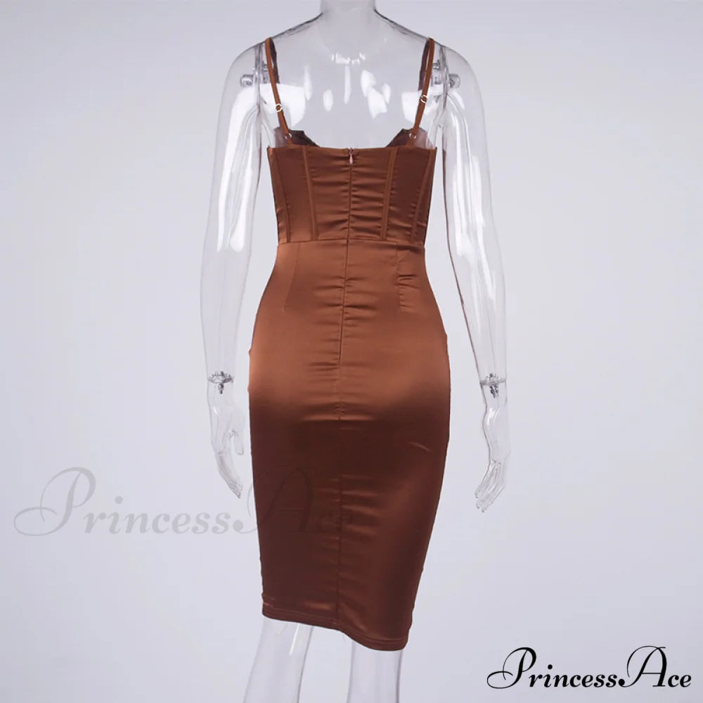 Layer Of Gown Satin Evening Club Women Celebrity Double House For - Bodycon Cb Dress