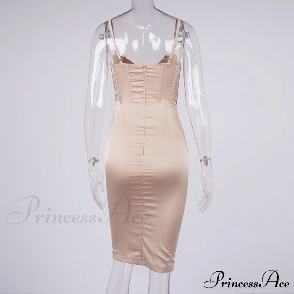 Layer Of Gown Satin Evening Club Women Celebrity Double House For - Bodycon Cb Dress