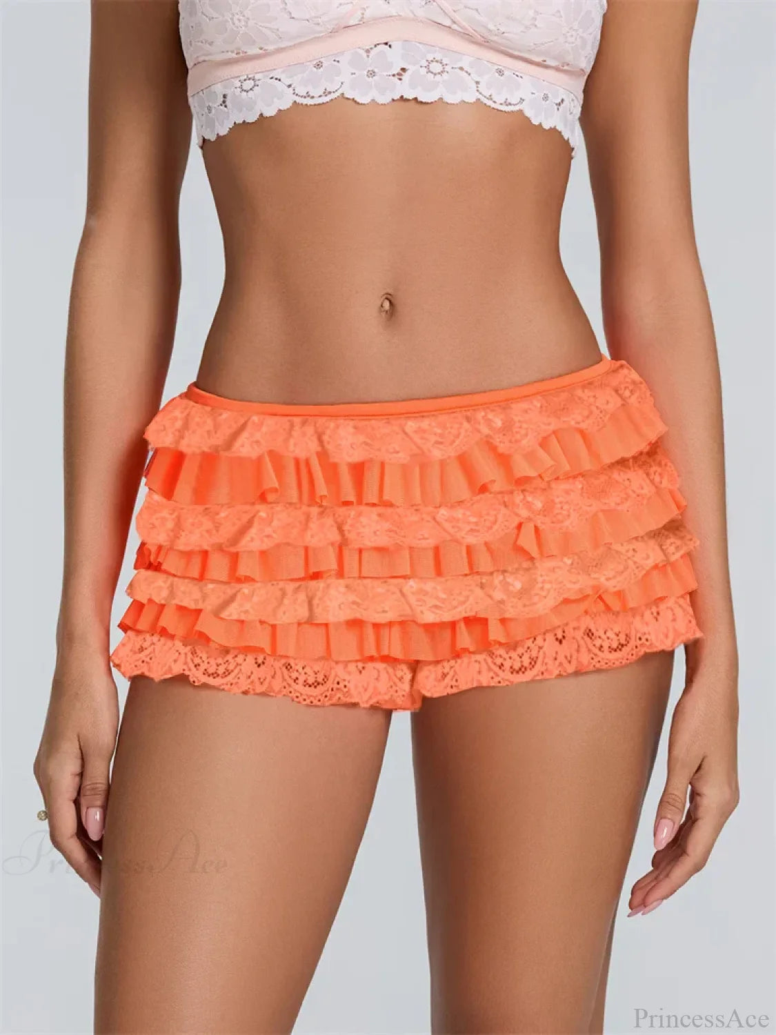 Layered Pumpkin Patchwork Short orange / S short-250223