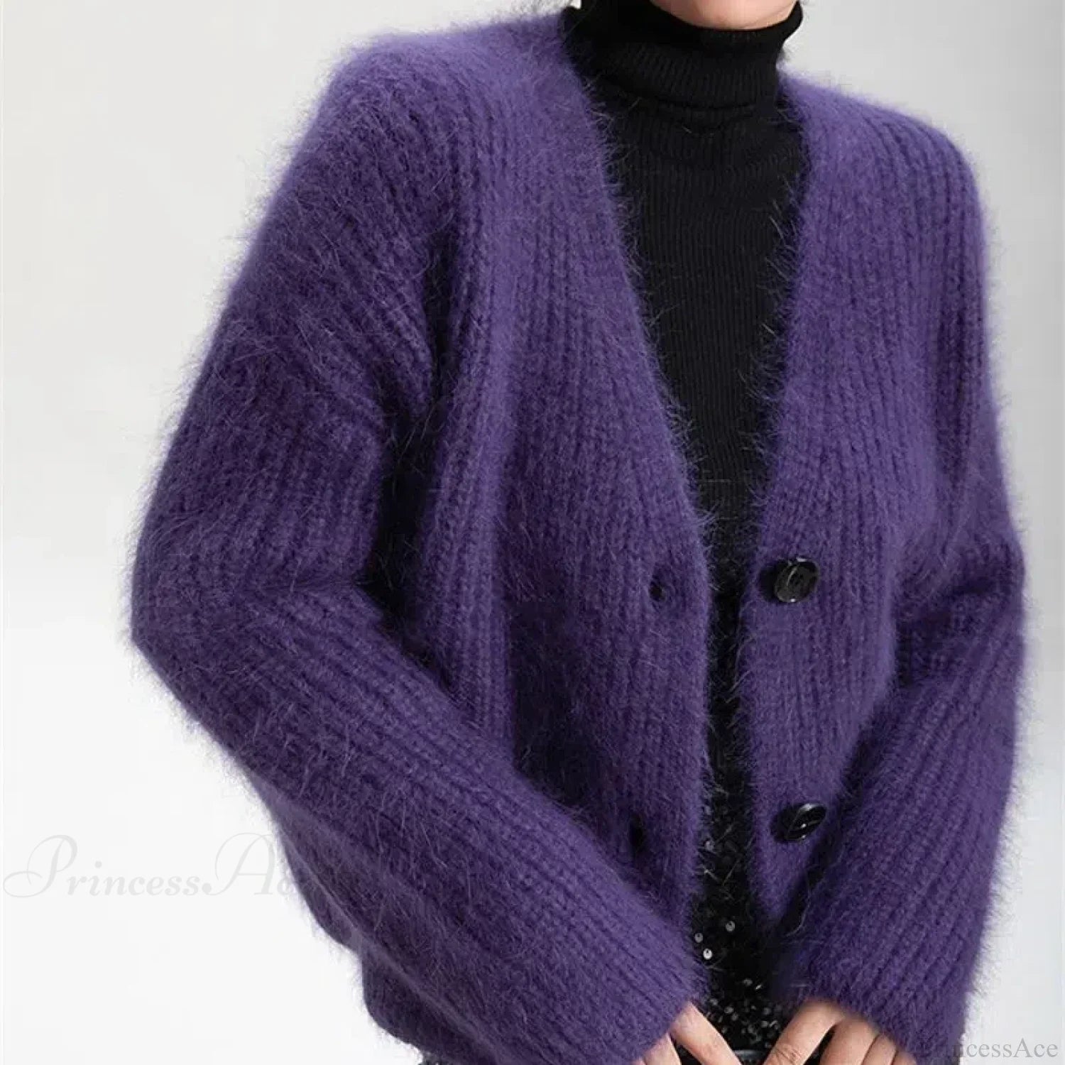 Lazy Thick Long Sleeve Feminine Cardigan