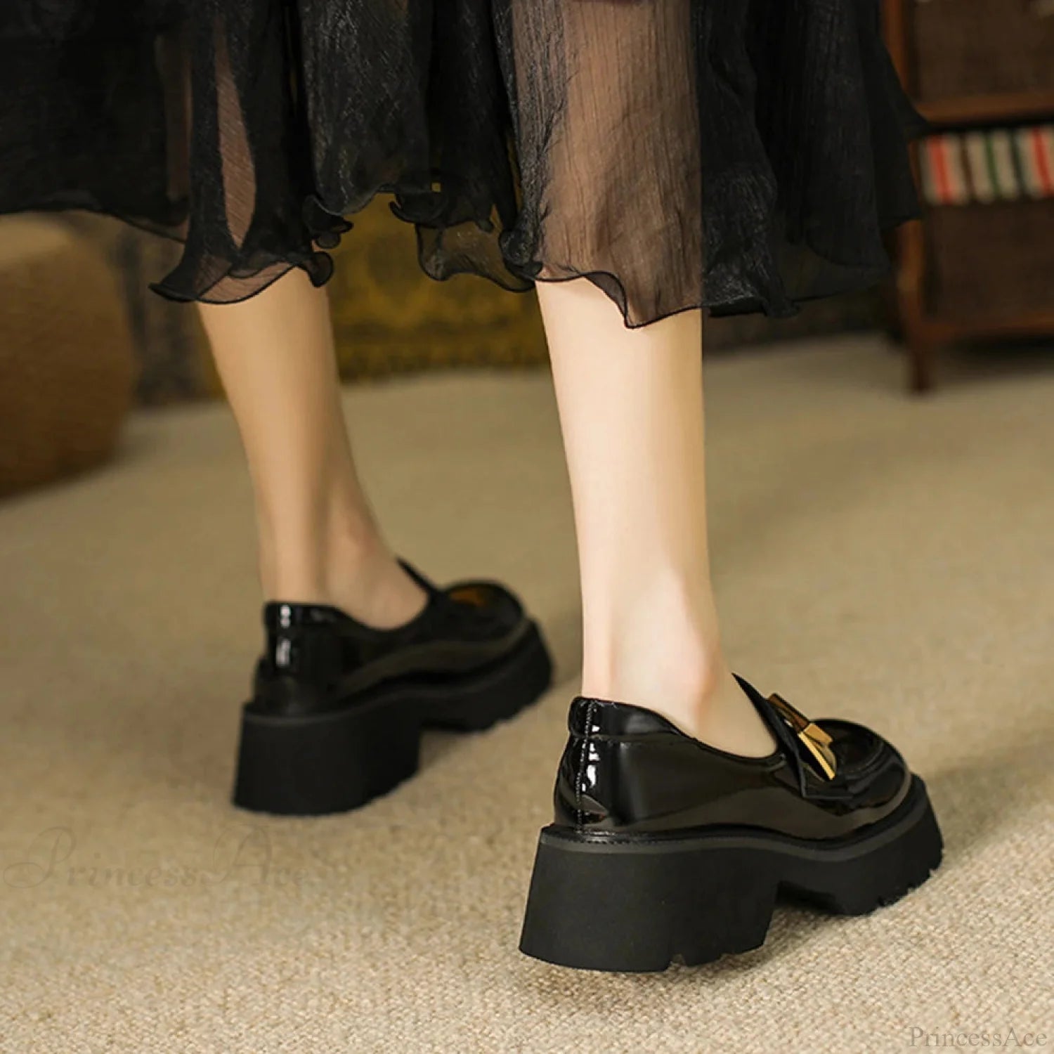 Leather Antique Platform Loafer Sneaker