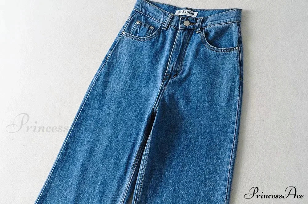 Leg Straight Denim Casual Fashion Women’s - Baggy Jeans High Waist Fit