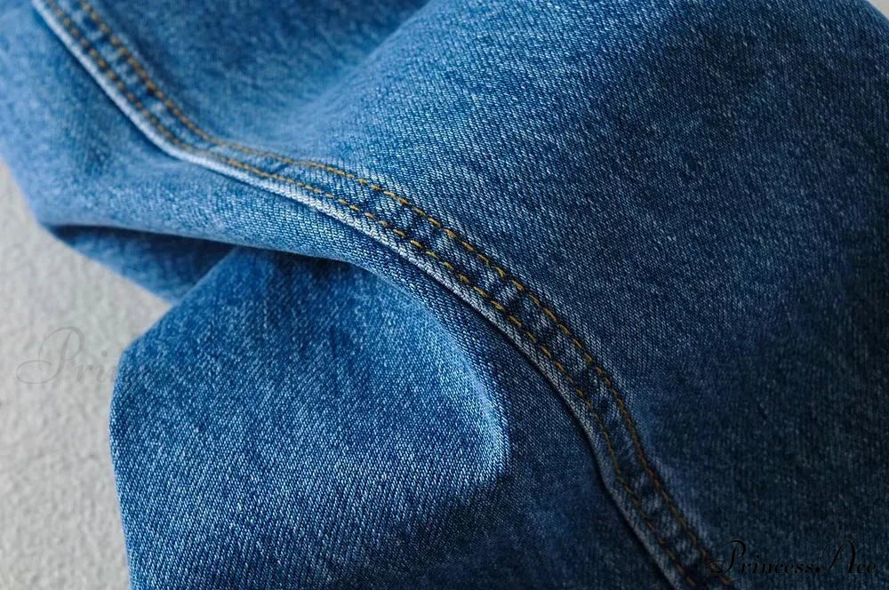 Leg Straight Denim Casual Fashion Women’s - Baggy Jeans High Waist Fit