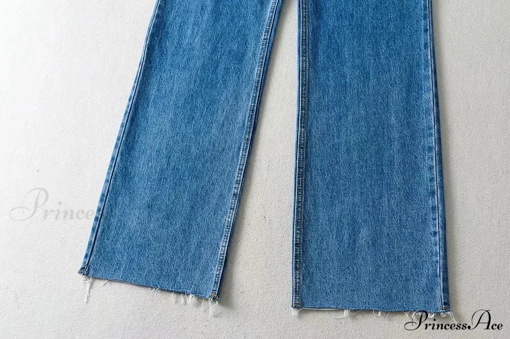 Leg Straight Denim Casual Fashion Women’s - Baggy Jeans High Waist Fit