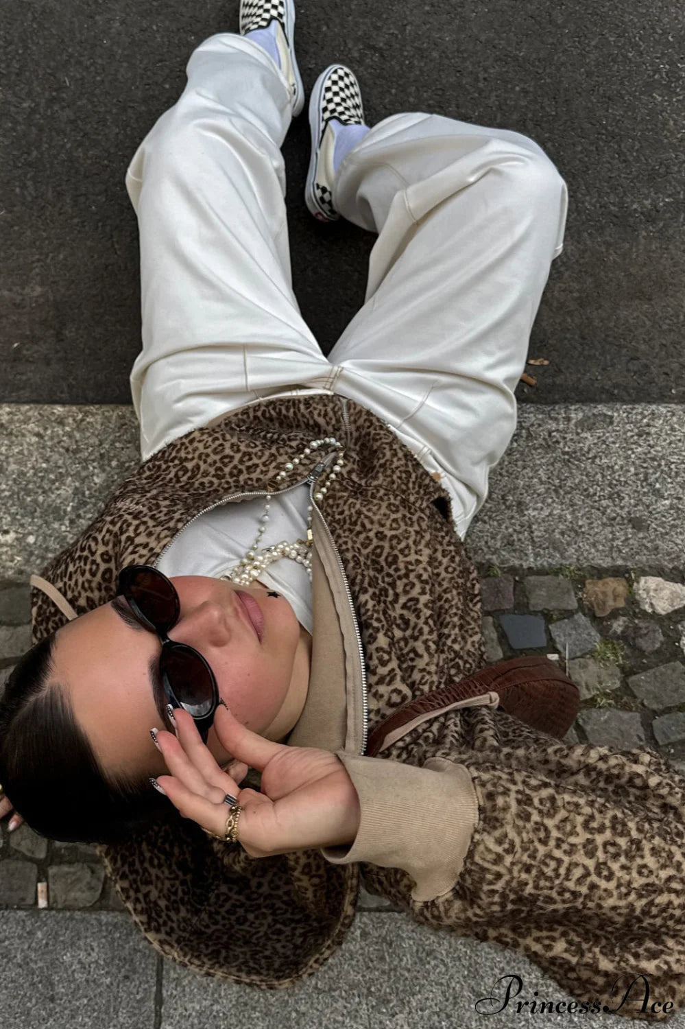 Leopard Print Fuzzy Zip Hoodie