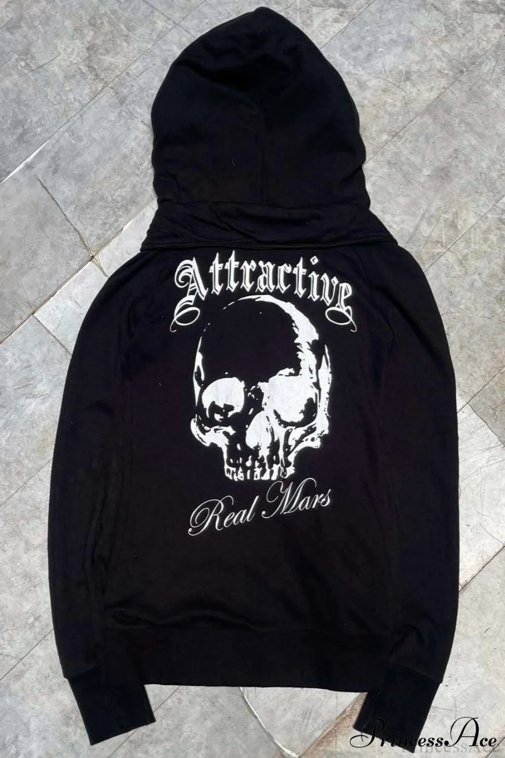 Leopard Print Streetwear Slim Asym Zip Hoodie