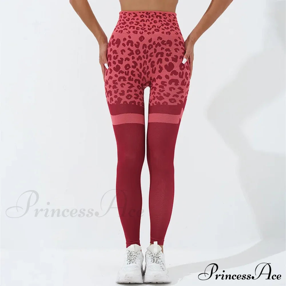 Leopard Seamless Yoga Butt Lifting Outdoor Legging