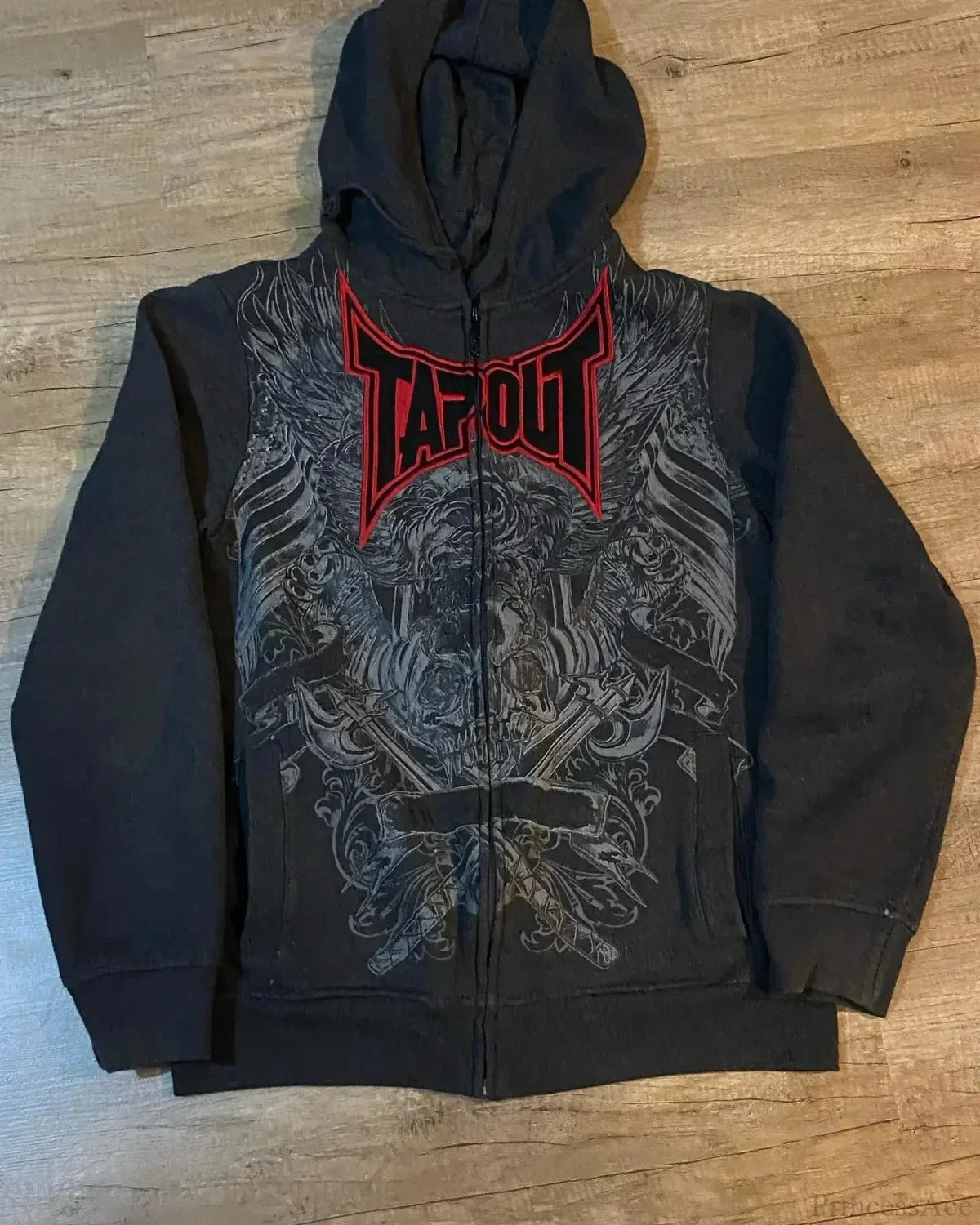 Letter Graphic Retro Hoodie black 2 / S