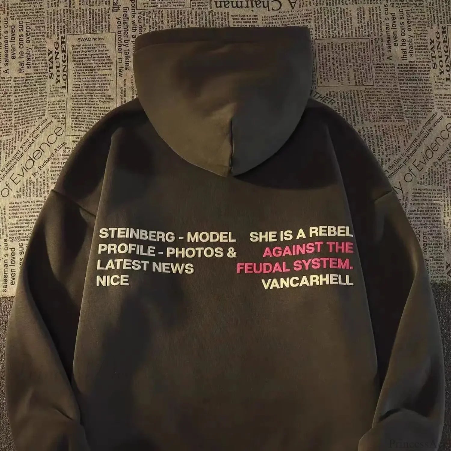 Letter Print Women Casual Hoodie