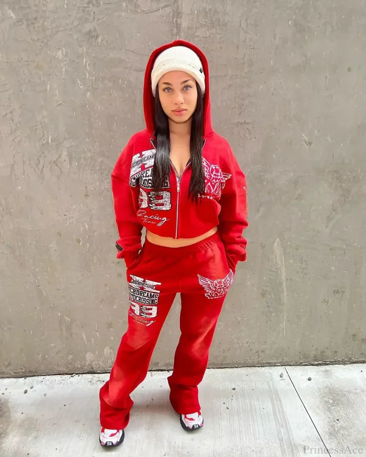 Letter Printed Hip-Hop Hoodie